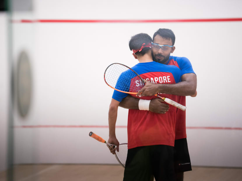 Vivian Rhamanan won gold at the 2017 SEA Games in the Men's Jumbo doubles event. Photo: Knight Ong/Sport Singapore