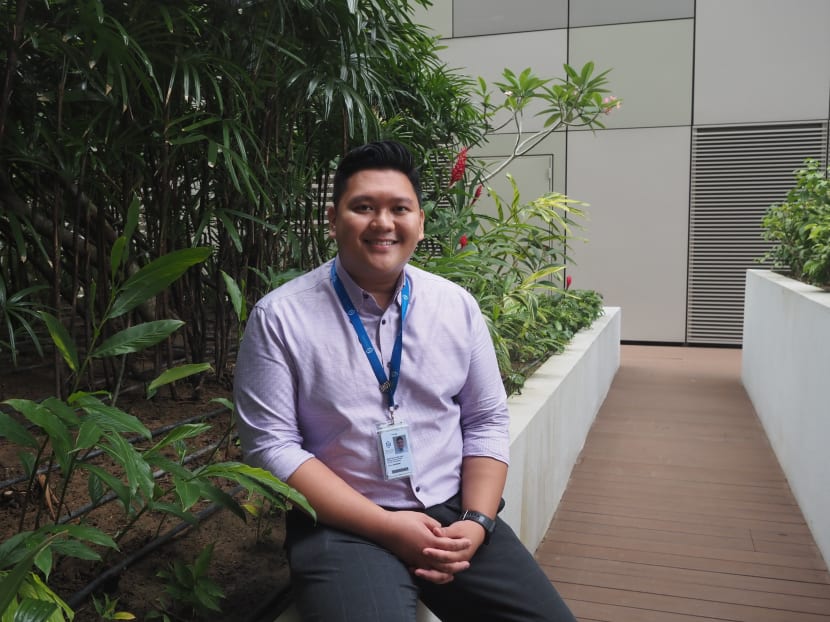 Mr Daniel Chee (pictured), 27, is one of only three men working as a medical social worker out of the 12 at the National Centre for Infectious Diseases. Mr Daniel Chee (pictured), 27, is one of only three men working as a medical social worker out of the 12 at the National Centre for Infectious Diseases.