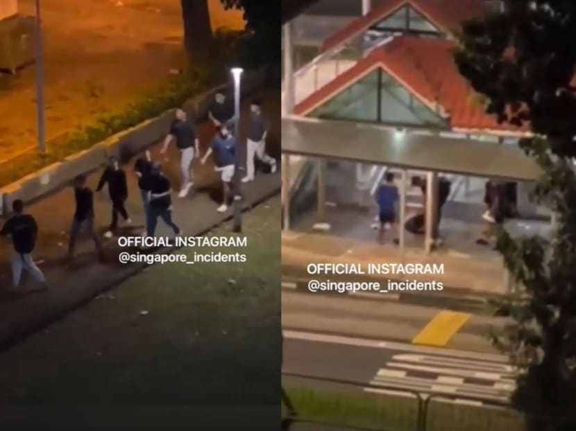 In a video that made its rounds on social media on Sept 14, 2022, a group of people can be seen running across a road from a bus stop where a body is lying on the ground.