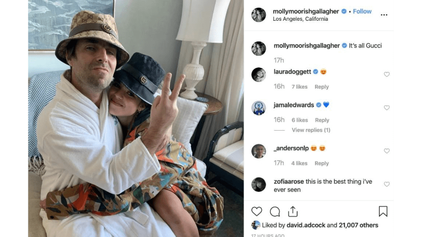 Liam Gallagher's daughter Molly Moorish adds his surname on Instagram