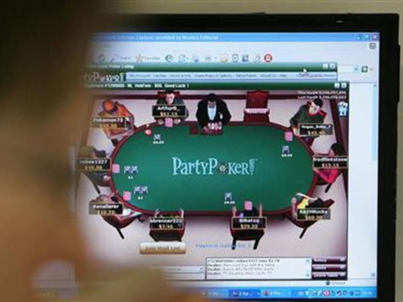 A computer screen displays an online gambling website. Photo: Reuters