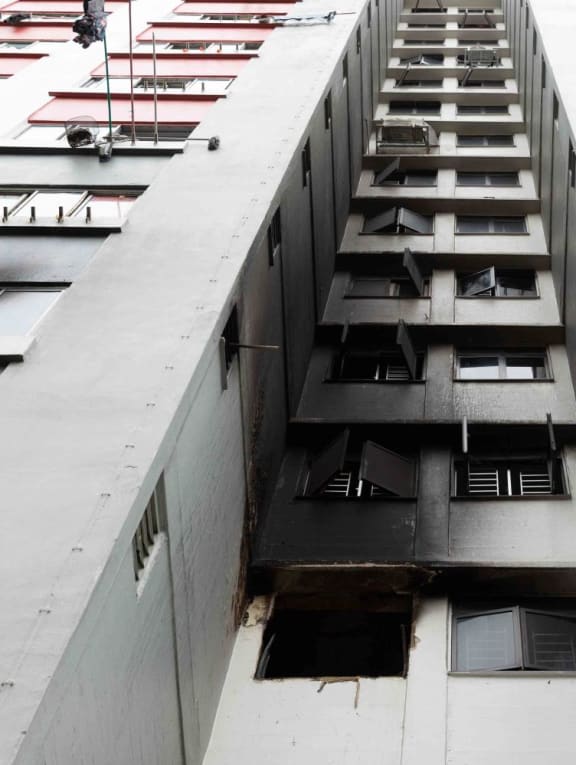 The aftermath of a fire in a flat at Block 91 Henderson Road on Dec 8, 2022. 