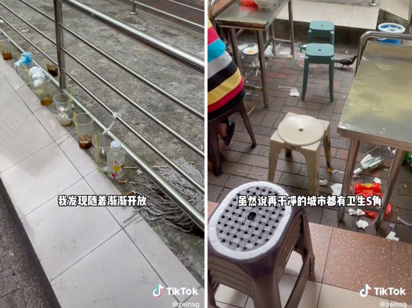 A TikTok video posted on July 16, 2022 shows areas of Chinatown littered with rubbish. A TikTok video posted on July 16, 2022 shows areas of Chinatown littered with rubbish.