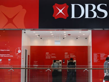 A file photo of a DBS bank branch. 