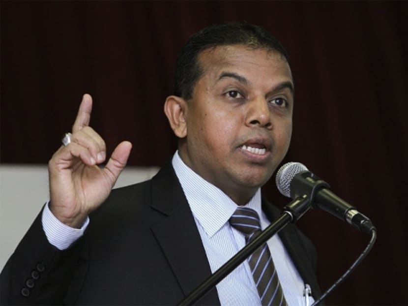 Senior Asst Comm Ayub Khan Mydin speaks during the National Security Council briefing at the Akademi Kenegaraan in Kuala Lumpur, April 2, 2015. Photo: Malay Mail Online