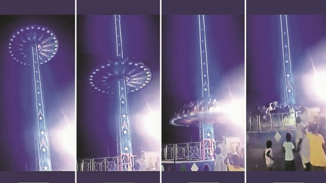 印度大怒神15公尺高空直坠 乘客重摔至少16人伤
