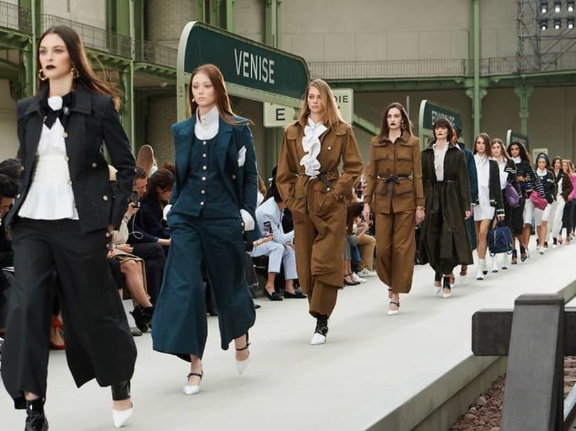 Chanel chugs into the future with a look back at Karl Lagerfeld Chanel chugs into the future with a look back at Karl Lagerfeld