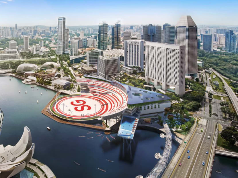 Mr Lee Hsien Loong had announced in 2017 that The Float @ Marina Bay would be redeveloped into a permanent space to commemorate national service, renamed NS Square and serve as the primary venue for the National Day Parade. Mr Lee Hsien Loong had announced in 2017 that The Float @ Marina Bay would be redeveloped into a permanent space to commemorate national service, renamed NS Square and serve as the primary venue for the National Day Parade.