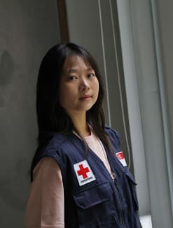 Ms Jacqueline Ng, 34, a volunteer with the Singapore Red Cross, who just returned from a stint of humanitarian work near the front-lines of the Gaza war in the Middle East.