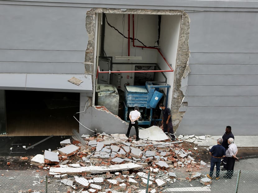 A view of the site of an explosion at the Audi service centre at 55 Ubi Road 1 on March 7, 2023. 