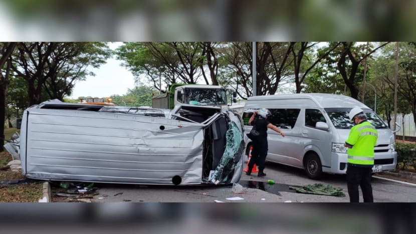6-year-old among accident victims taken to hospital after minibus overturns along CTE