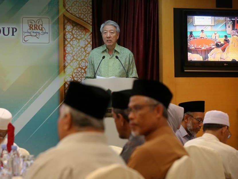 Deputy Prime Minister Teo Chee Hean called on Singaporeans to “reject views that limit our interactions and divide us as communities” in his speech at an annual iftar, or fast-breaking meal, hosted by the Religious Rehabilitation Group at the Khadijah Mosque in Geylang.