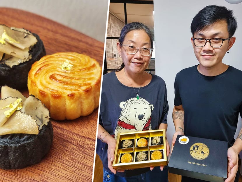 After being trained by her Artemis Grill sous chef son, mum now bakes the fusion mooncakes at Melt Bites.
