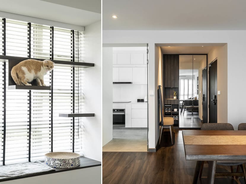 Clementi Flat’s $75K Renovation Turned It Into A Stylish & Sleek Home For Newlywed Couple & Their Cat