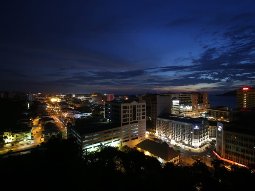 A general view of Kota Kinabalu, the capital of Malaysia's state of Sabah, during sunset. The then state opposition led by Parti Warisan Sabah and Pakatan Harapan parties overtook Barisan Nasional in the race for popular votes, ending Sabah’s image as BN’s fixed deposit state.