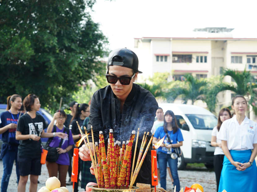 Ian Fang at a prayer ceremony marking the start of filming for Goodbye Mr Loser. Photo: The Celebrity Agency