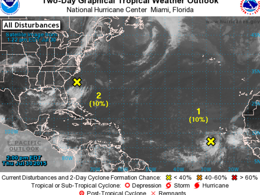 Tropical weather outlook. Photo: National Oceanic and Atmospheric Administration