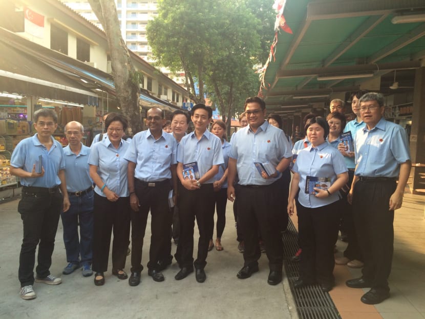 Workers' Party Jalan Besar team starts their campaign with party leaders Png Eng Huat and Sylvia Lim on Sept 3, 2015. Photo: Ng Jing Ying