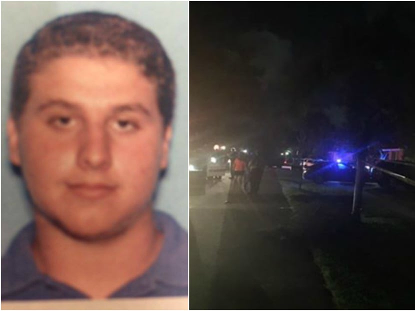 19-year-old Austin Harrouff (pictured) fatally stabbed a couple at random outside their house, wounded their neighbour and was biting the dead man’s face when deputies finally subdued him. Crime scene photo: Martin County Sheriff's Office/Facebook