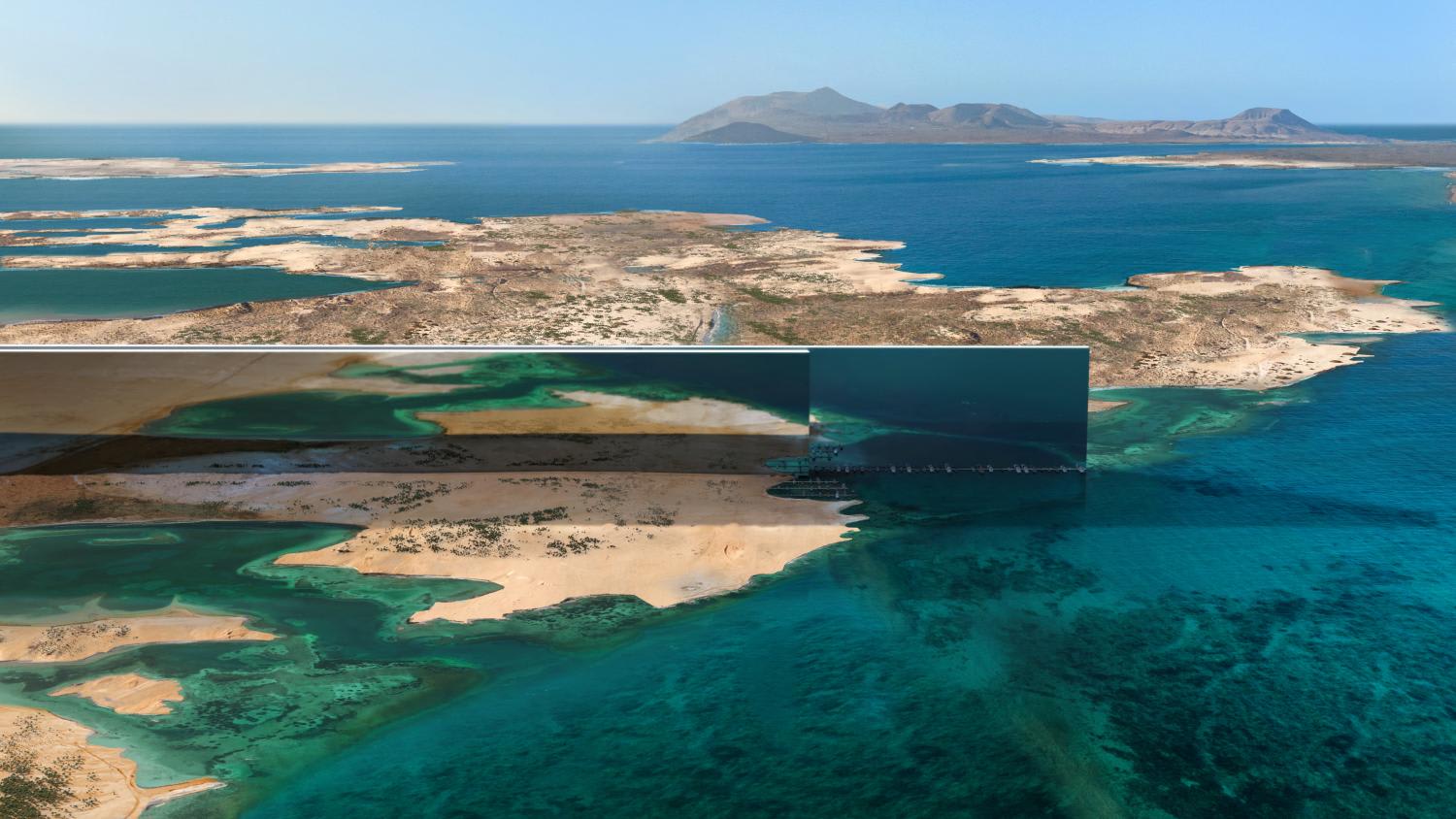 A handout picture provided by Saudi's Neom on July 26, 2022 shows the design plan for the 500m-tall parallel structures, known collectively as The Line, in the heart of the Red Sea megacity Neom. A handout picture provided by Saudi's Neom on July 26, 2022 shows the design plan for the 500m-tall parallel structures, known collectively as The Line, in the heart of the Red Sea megacity Neom.