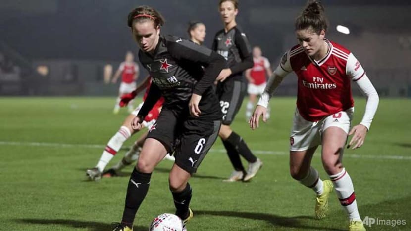 Football: Dutch duo spark Arsenal rout of Czechs in Women's Champions League Football: Dutch duo spark Arsenal rout of Czechs in Women's Champions League