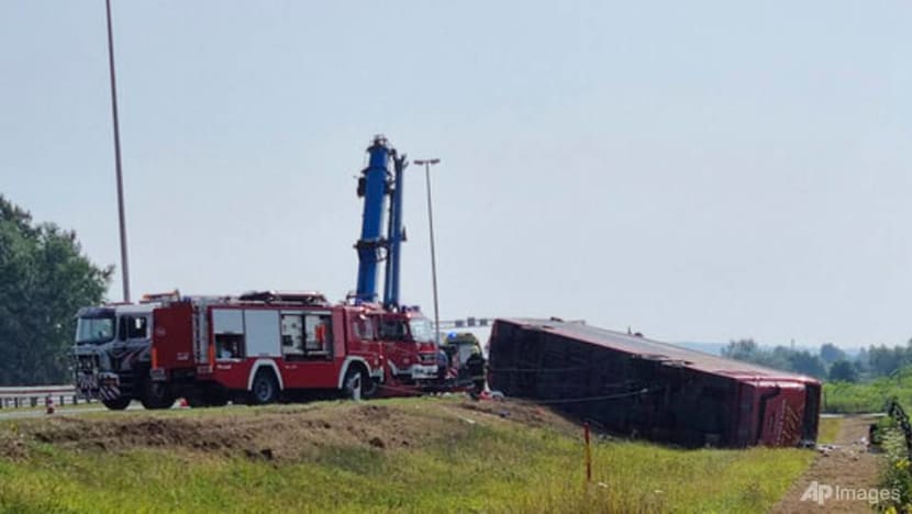 Bus swerves off road in Croatia; 10 killed, 44 injured