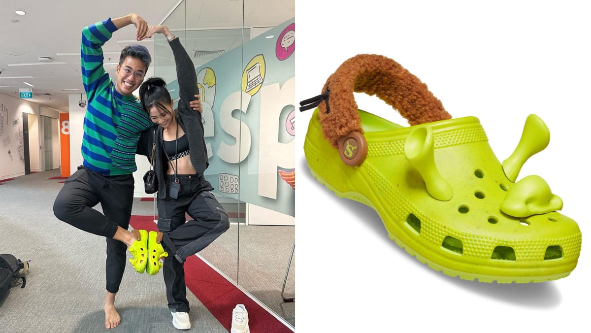 How to build your own dupe of the sold out Shrek Crocs seen on Sonia Chew and Joakim Gomez TODAY