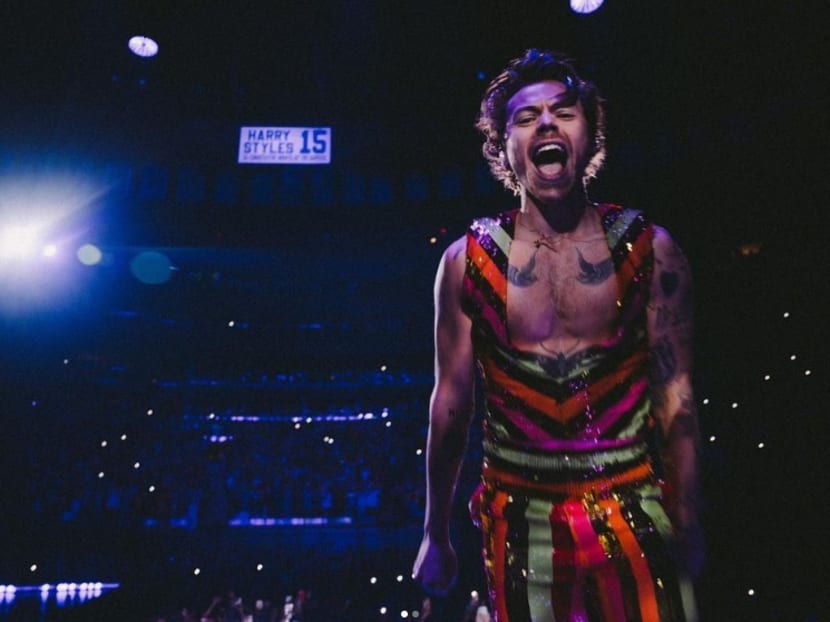 Singer Harry Styles plays Cupid at Love On Tour concert in Singapore Singer Harry Styles plays Cupid at Love On Tour concert in Singapore
