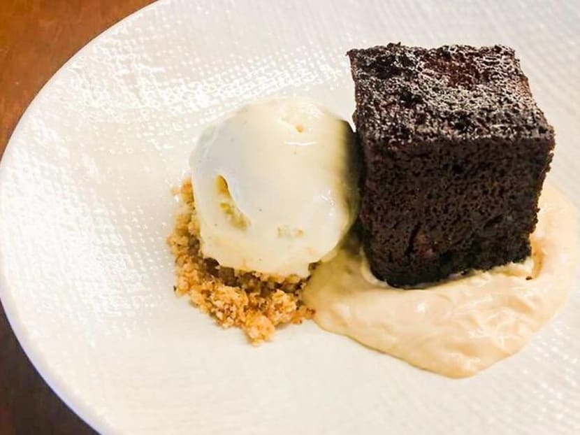 Comfort food: Warm chocolate pudding with salted caramel at Telok Ayer Arts Club Comfort food: Warm chocolate pudding with salted caramel at Telok Ayer Arts Club