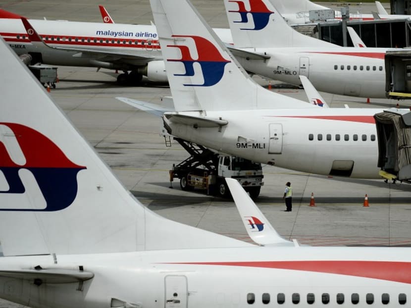 Malaysia Airlines aircraft parked at Kuala Lumpur International Airport. AFP file photo