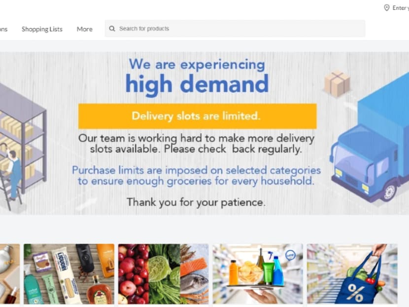 Delivery slots are limited on FairPrice Online. Delivery slots are limited on FairPrice Online.
