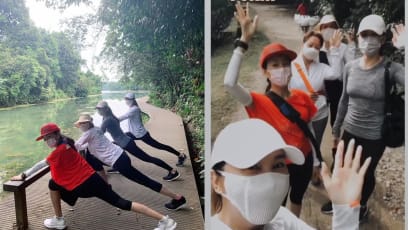 Chen Xiuhuan Bumped Into Zoe Tay While Out Hiking With Phyllis Quek and Angela Ang