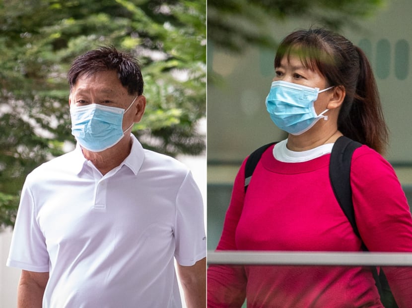 Kwa Kim Seng (L) and Moe Thadar (R) arriving at the State Courts on Dec 7, 2023.