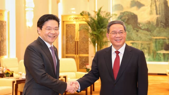 黄循财在北京会见中国总理李强 重申新中良好双边关系