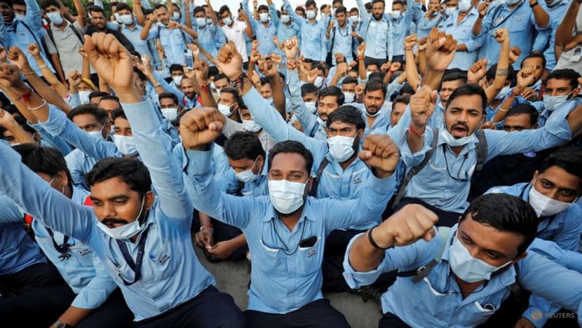 Hundreds of Ford India workers protest over planned plant closure Hundreds of Ford India workers protest over planned plant closure