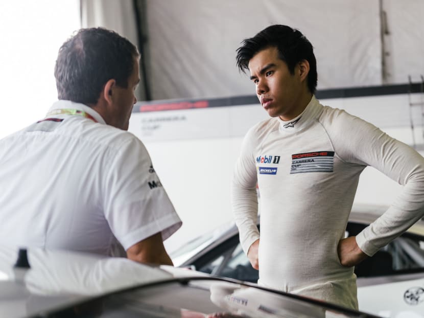 Singapore racer Andrew Tang finished 10th in the Sepang leg of the PCCA after being hit with a 30-second penalty. Photo: Porsche Carrera Cup Asia