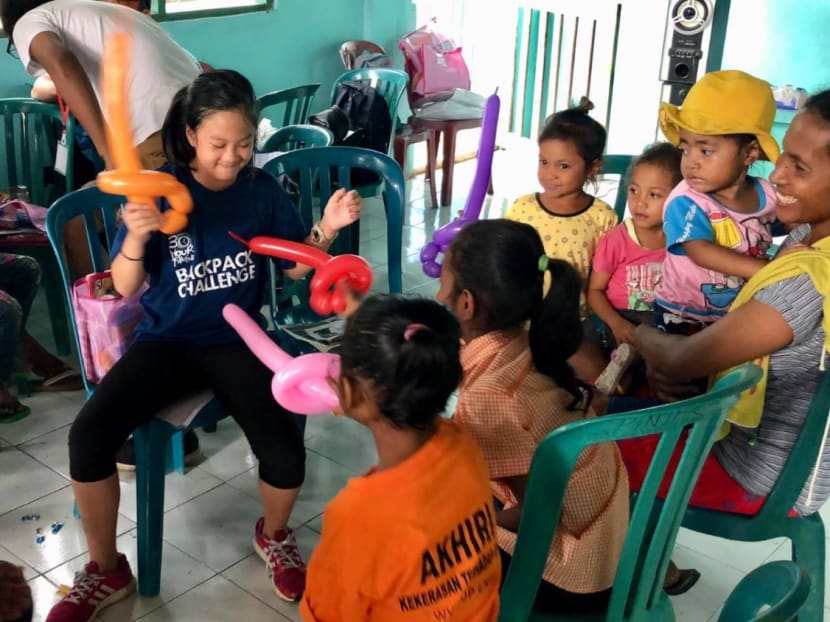 Child sponsor Soon Chuan Min interacts with World Vision beneficiaries in Ende, Indonesia. Photos: World Vision Child sponsor Soon Chuan Min interacts with World Vision beneficiaries in Ende, Indonesia. Photos: World Vision