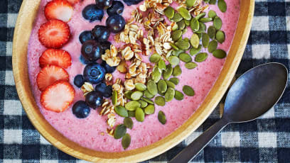 Strawberries And Cream Smoothie Bowl — So Pretty, Too Yummy