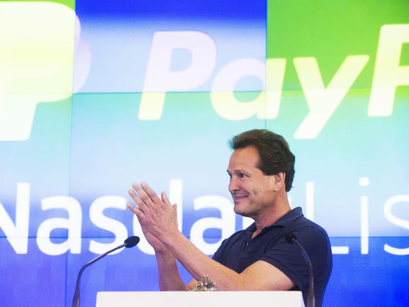 PayPal CEO Dan Schulman. The company’s shares rose 6.9 per cent on Thursday, after news of the Visa deal and PayPal’s strong quarterly results. PHOTO: REUTERS