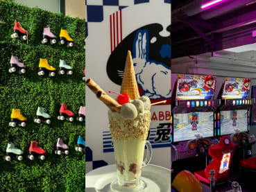 Visit a roller skating rink, White Rabbit pop-up cafe and arcade in one location at Clarke Quay