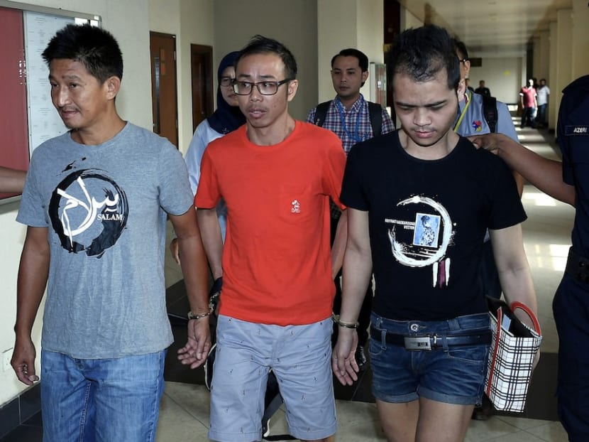 Chow Mun Fai (centre) is pictured at the Sessions Court in Kuala Lumpur March 8, 2019.