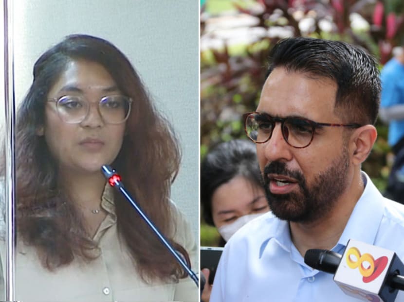 Workers' Party MP Raeesah Khan (left) and the party's chief Pritam Singh.