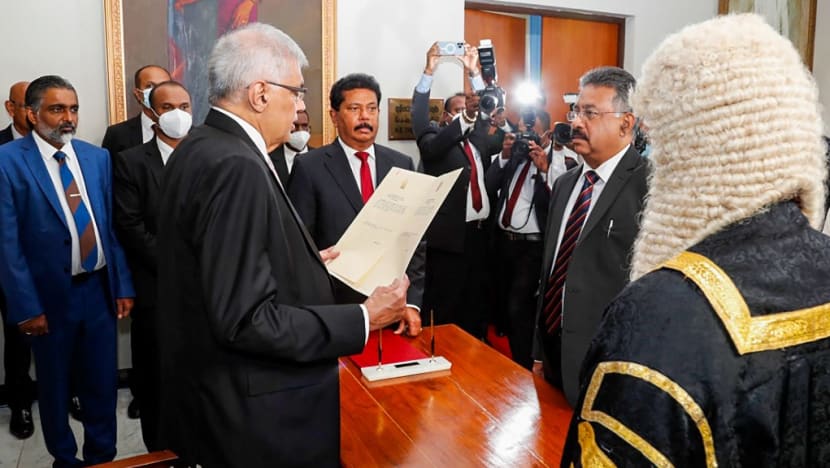 Ranil Wickremesinghe sworn in as Sri Lankan president, eyes unity government Ranil Wickremesinghe sworn in as Sri Lankan president, eyes unity government