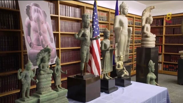美国将归还30件被盗窃历史文物给柬埔寨