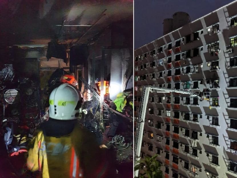 SCDF firefighters tackling the blaze on Nov 1 were unable to get access to water from the housing block's fire hose cabinets. During the incident, they rescued two men and a woman.