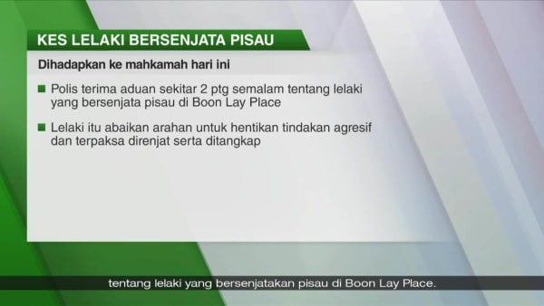 Lelaki direnjat polis di Boon Lay Place, akan didakwa miliki pisau di tempat awam