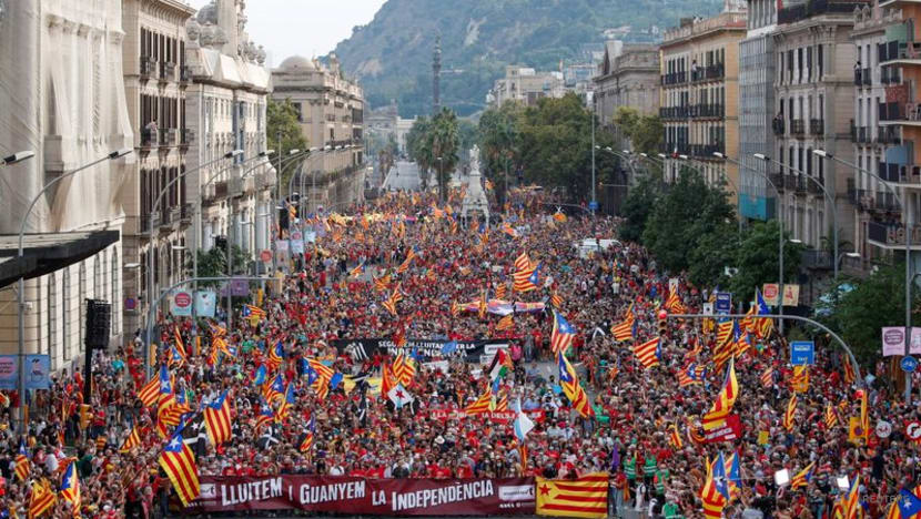Thousands of Catalans rally for independence in Barcelona Thousands of Catalans rally for independence in Barcelona