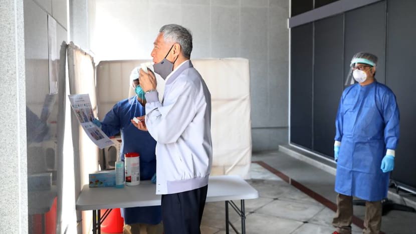PM Lee, MPs undergo COVID-19 breath tests before Parliament PM Lee, MPs undergo COVID-19 breath tests before Parliament