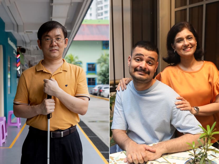 Mr Chong Kwek Bin (left) is former head of employability and employment and advocacy at the Singapore Association of the Visually Handicapped, while Mrs Anu Sethi (right) is a full-time caregiver to her 25-year-old autistic son.  