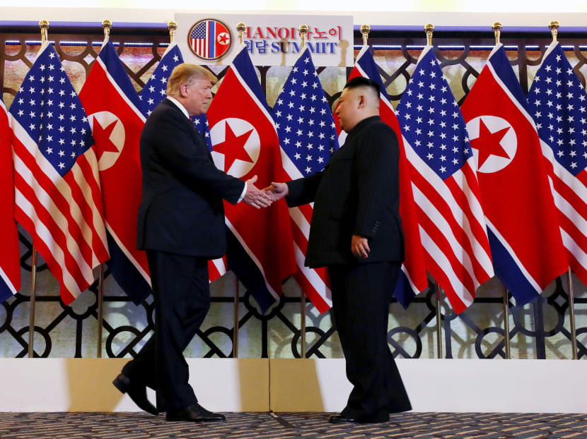 Photo of the day: US President Donald Trump and North Korean leader Kim Jong-un shake hands before their one-on-one chat during the second US-North Korea summit at the Metropole Hotel in Hanoi, Vietnam on Wednesday, February 27, 2019.